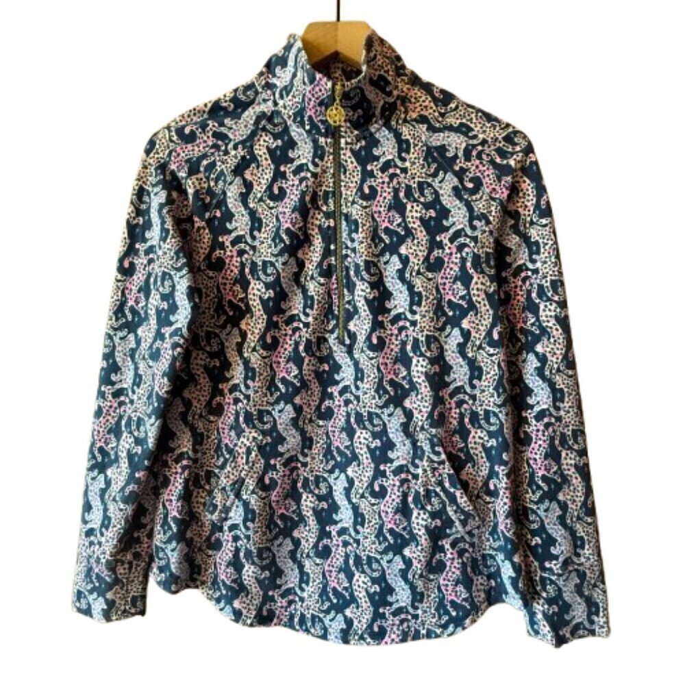 Women's XS Lilly Pulitzer Popover Skipper On The Catwalk Half Zip
